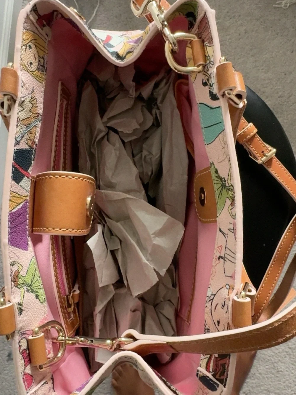 Dooney & Bourke Disney Princess Satchel in Pink and Tan